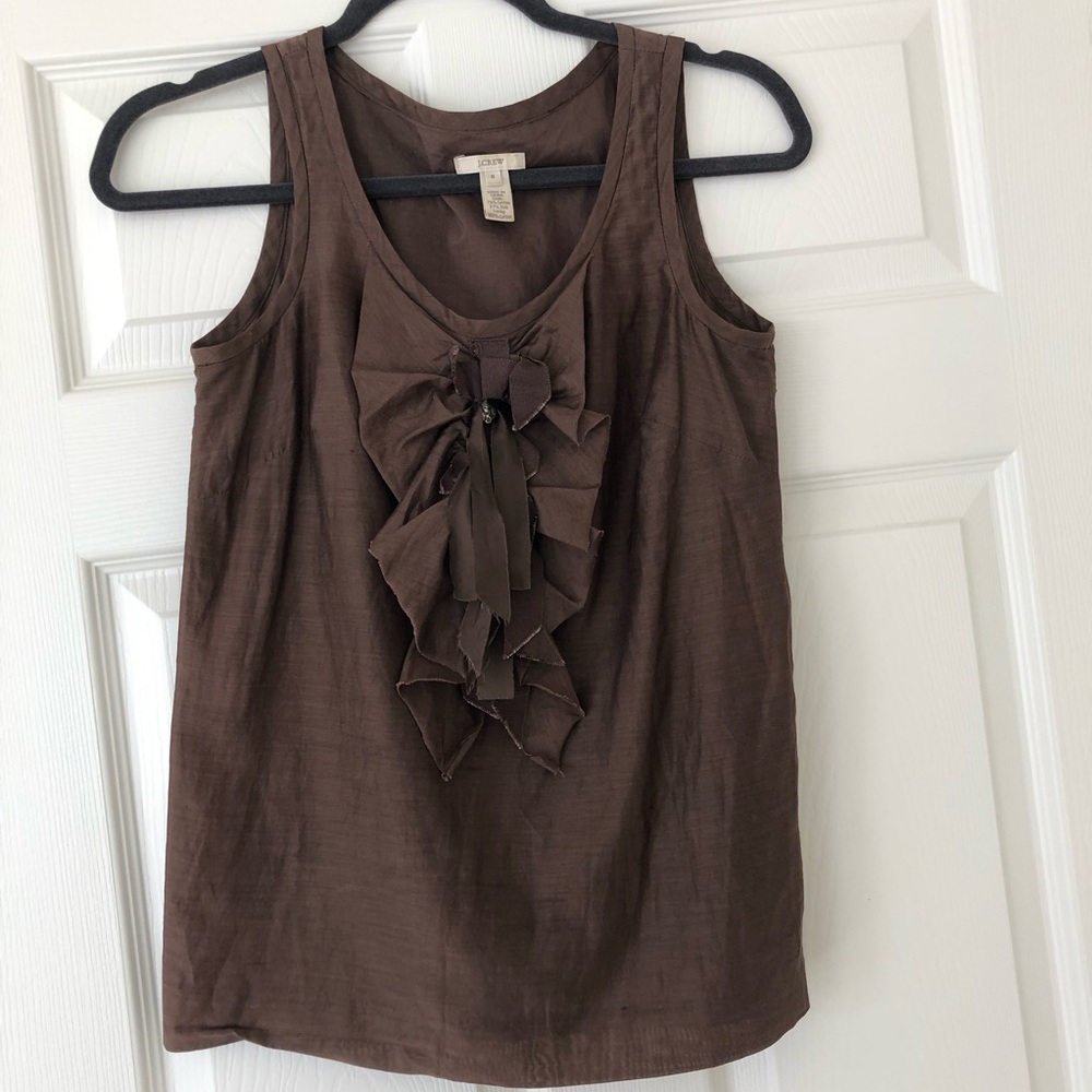 J. Crew Alice Ruffles Silk/Cotton Top (0)